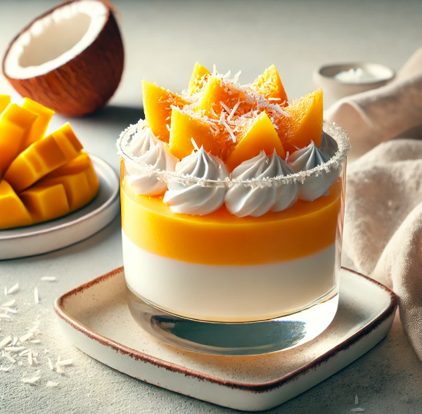 Mango Mousse met Kokosroom