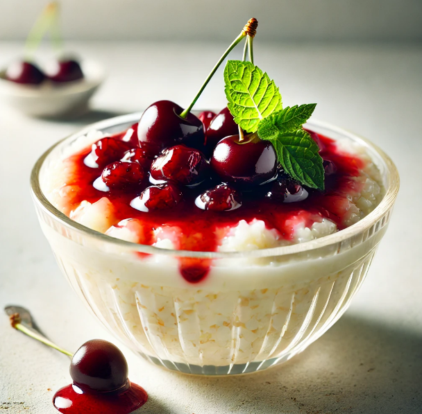 Rijstepap met Kersencompote