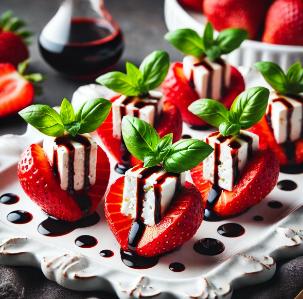 Aardbeien met Balsamico en Feta
