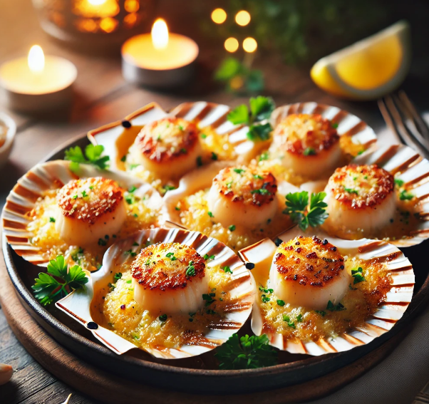 Gegratineerde Coquilles met Parmezaan