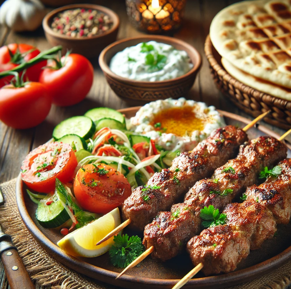 Kofta Kebabs (Midden-Oosterse Gegrilde Vleesspiesjes)